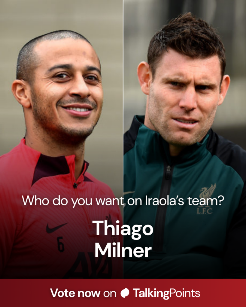 James Milner pictured during a training session with Liverpool at the AXA Training Centre (Credit: Getty Images/Andrew Powell/Liverpool FC).
Thiago Alcantara pictured during a training session with Liverpool at the AXA Training Centre (Credit: Getty Images/Andrew Powell/Liverpool FC).