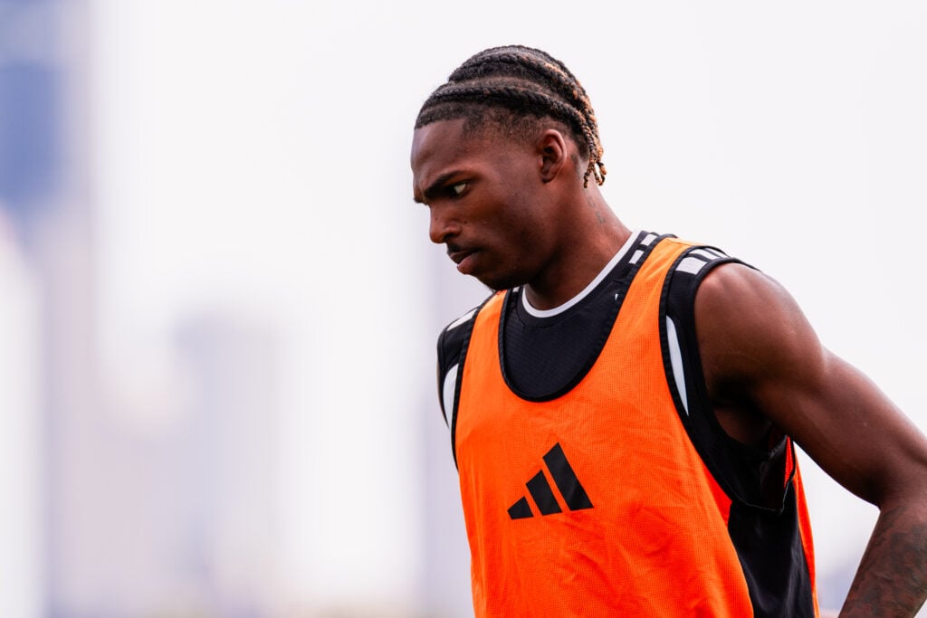 Jeremy Jacquet pictured during a pre-season Liverpool training session in Chicago