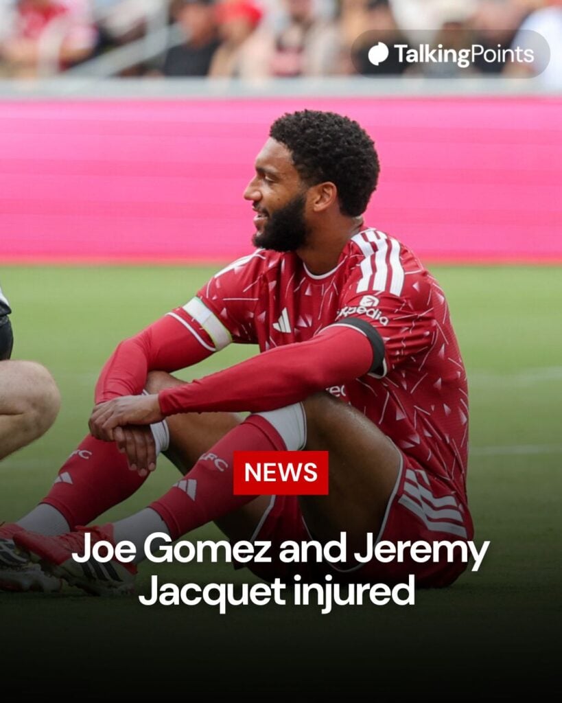 Jome Gomez sits injured on the turf during Liverpool's pre-season friendly against Sunderland at Geodis Park, Nashville (Credit: Getty Images/Ian Horrocks/Sunderland AFC).